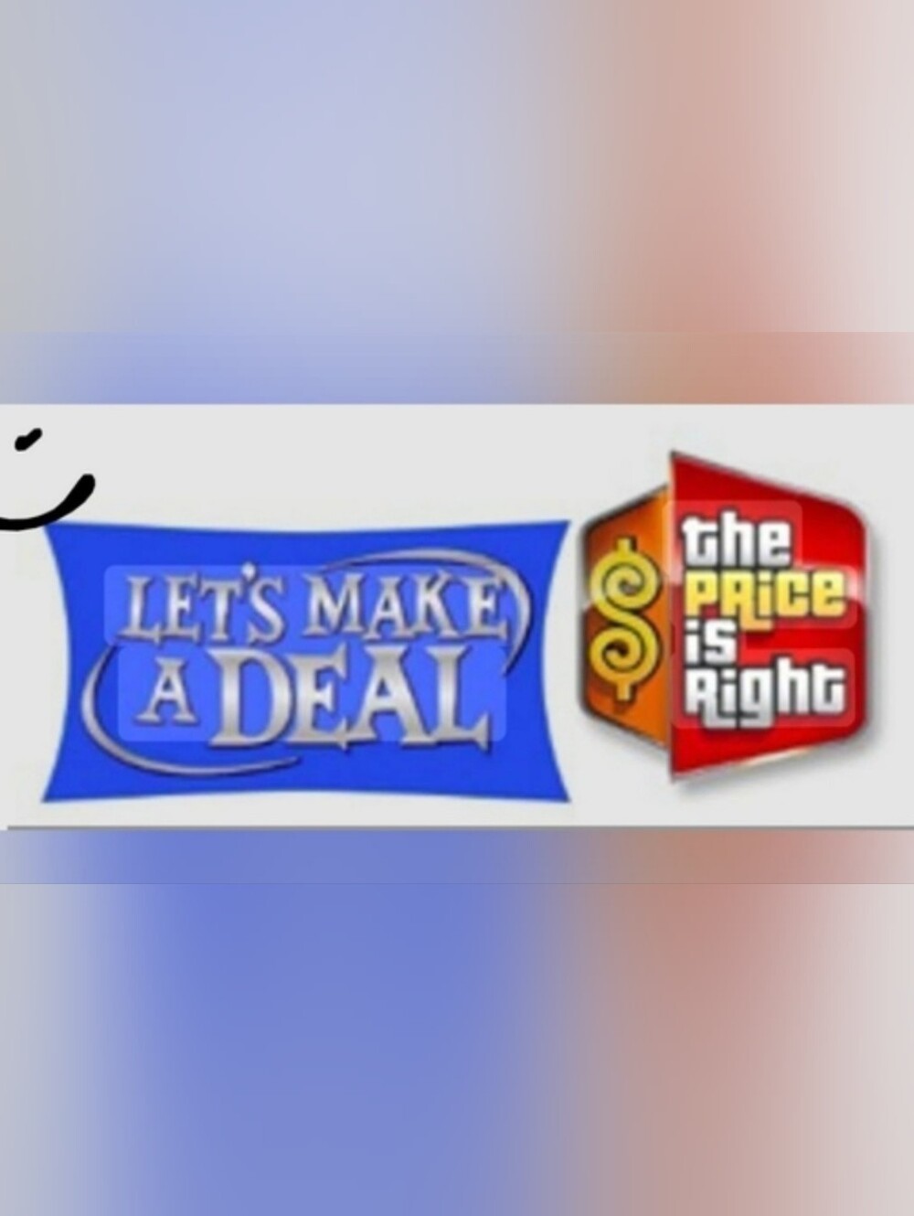 Source Unknown Blue and Gold Game Show Logo Illustration